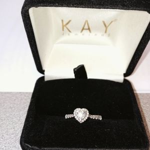 Heart shaped diamond engagement ring